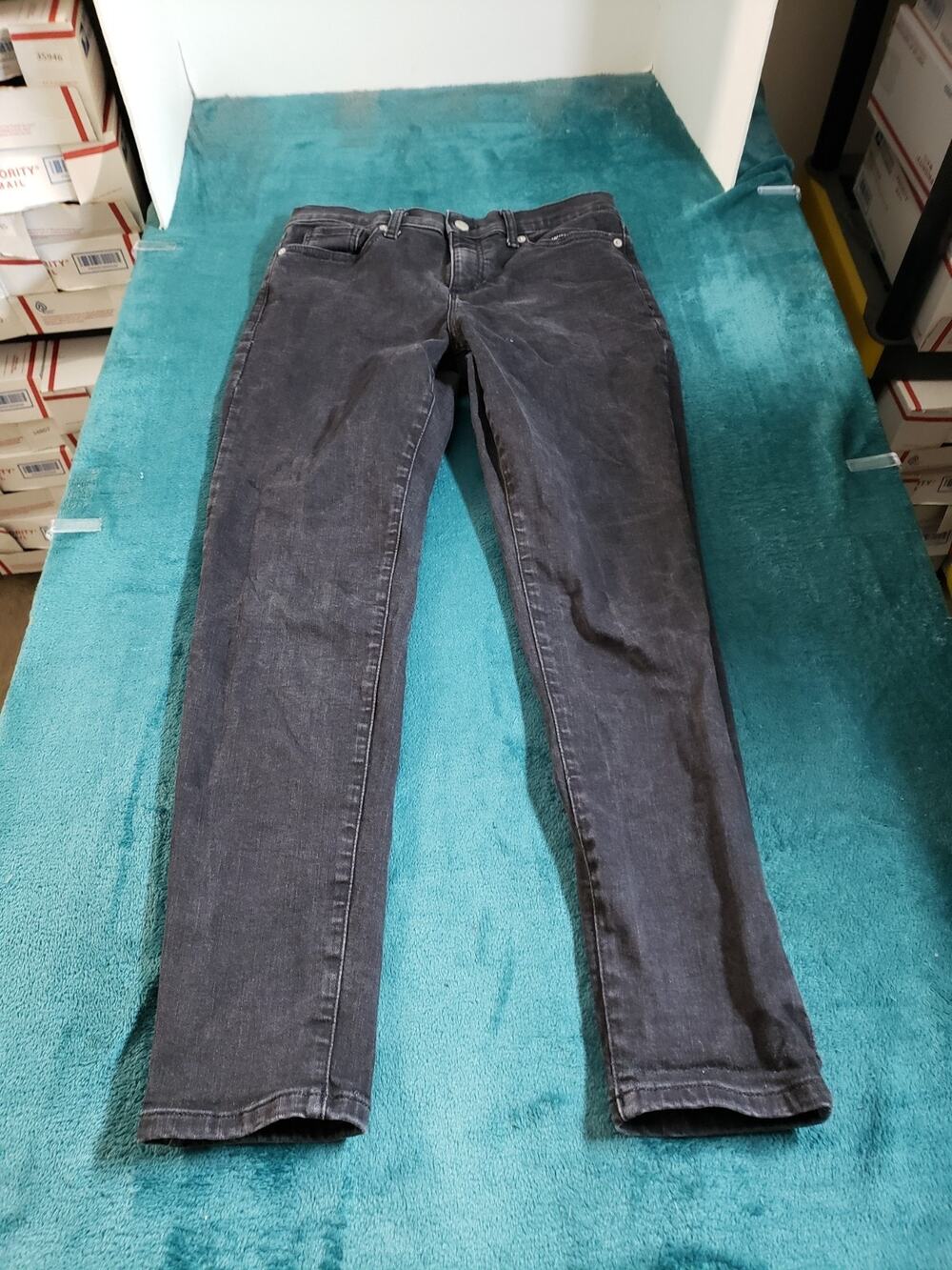 Banana Republic Jeans Size 8 Women Black Pants Stretch Ladies Mid Rise Skinny